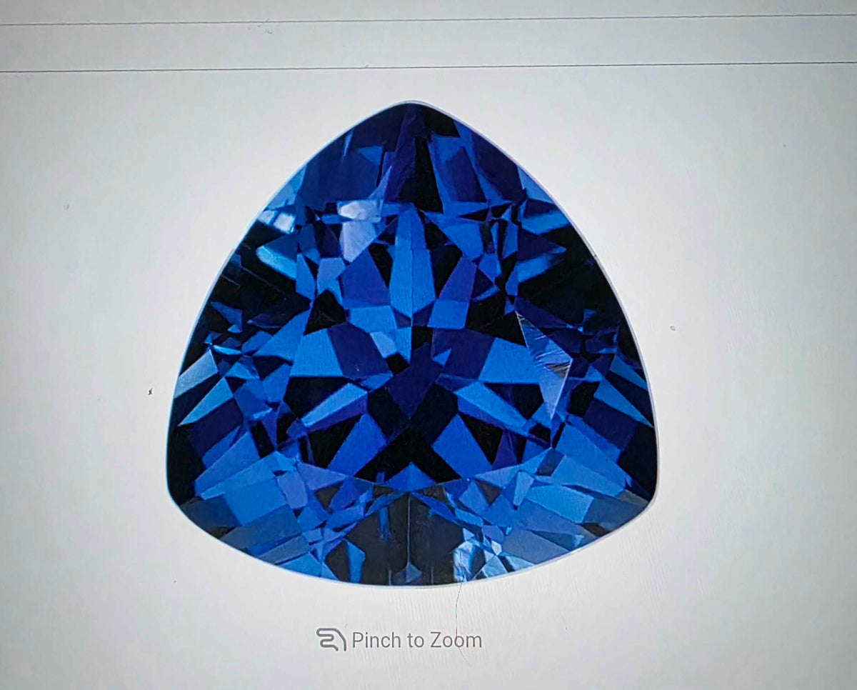 Blue Sapphire Fusion Ocean Wedding Set