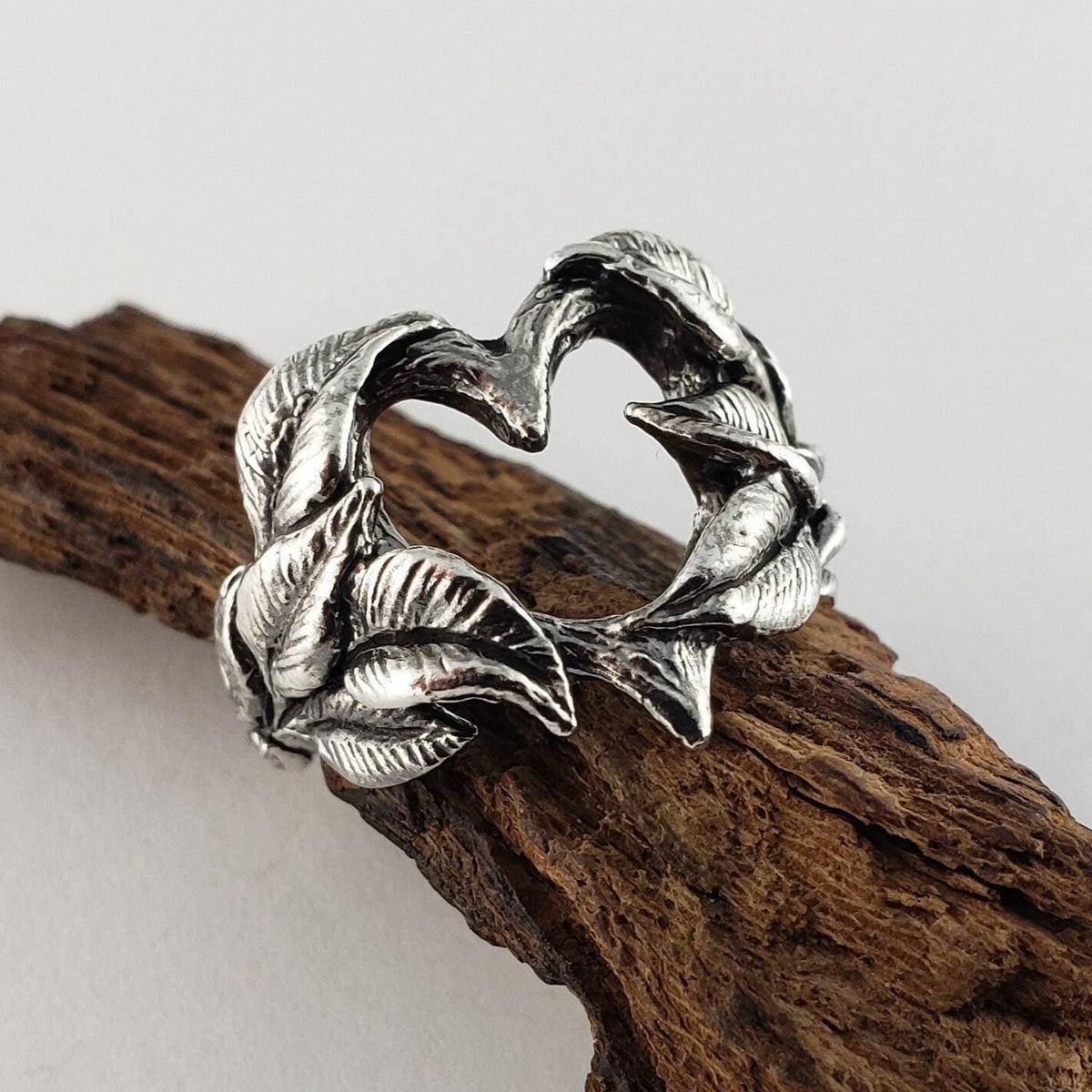 Sterling Silver Open Heart Ring - DV Jewelry Designs #