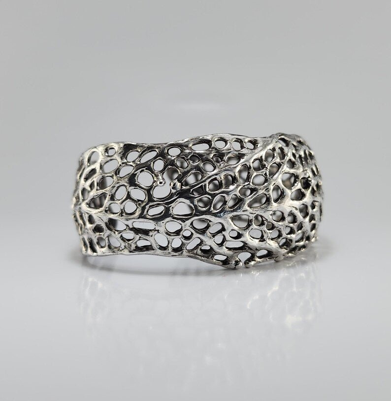 Sea Fan Coral Cuff Bracelet in Sterling Silver - DV Jewelry Designs