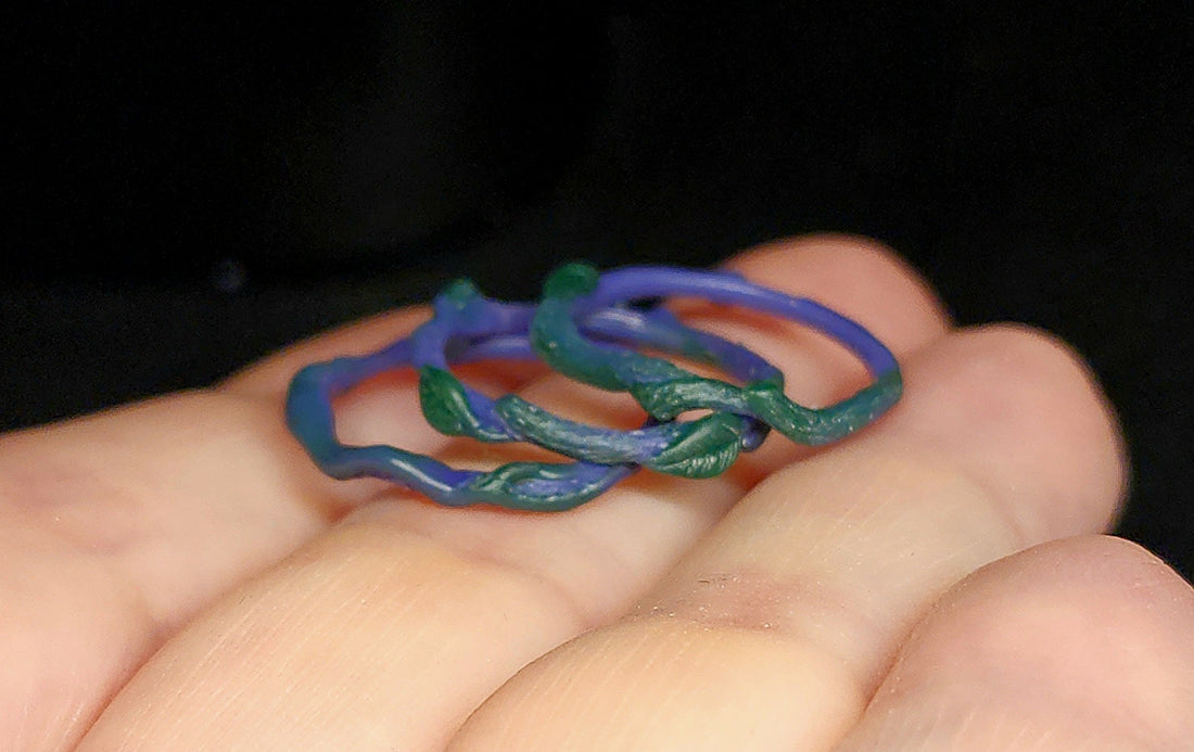 sterling silver ring in the making using the lost wax process