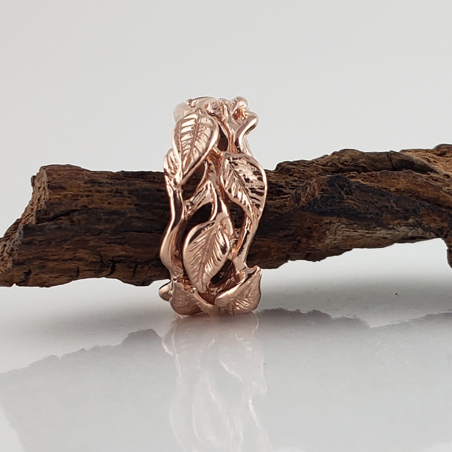 Wide Leaf and Vine Statement Ring