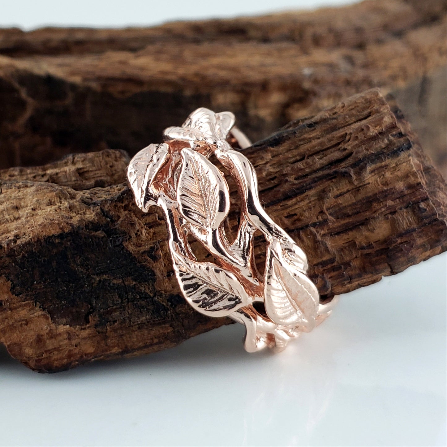 Wide Leaf and Vine Statement Ring