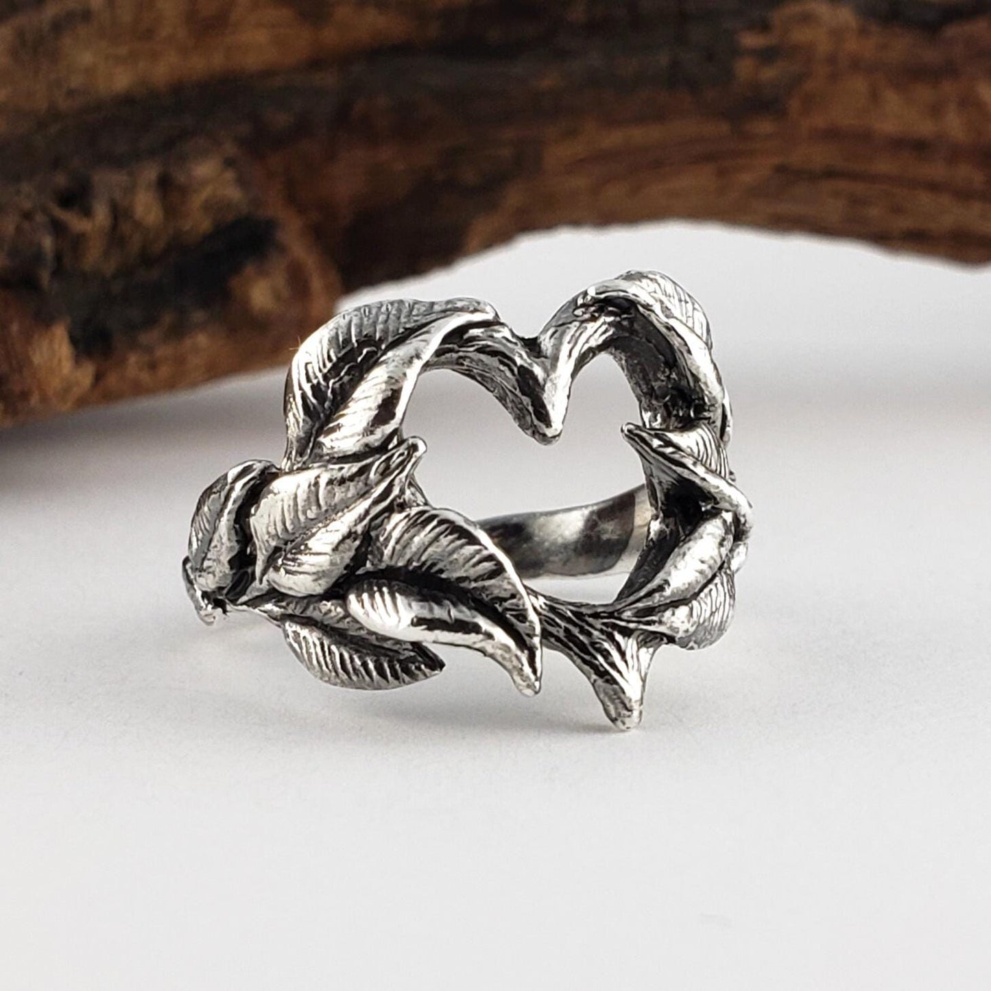 Sterling Silver Open Heart Ring